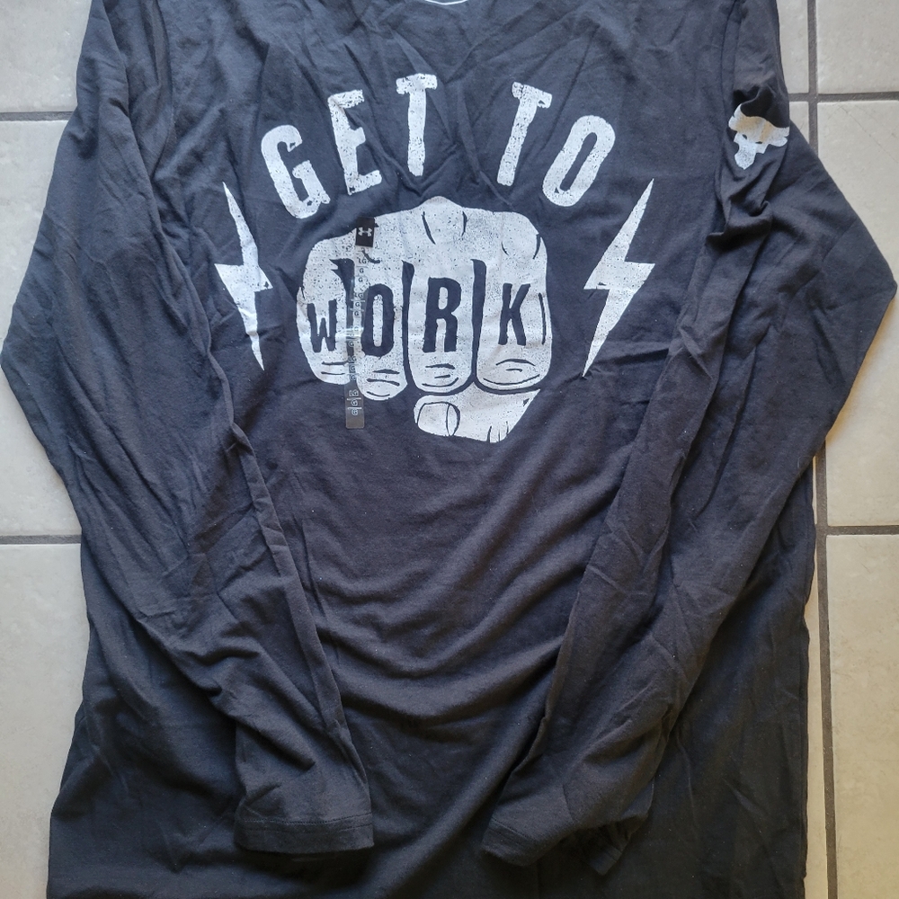 COPY - Under Armour The Rock Johnson "Get To Work" Long Sleeve Mens XL NWT